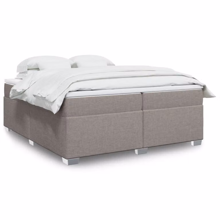 Maison Exclusive - Letto boxspring con materasso Taupe 200x200 cm Tessuto