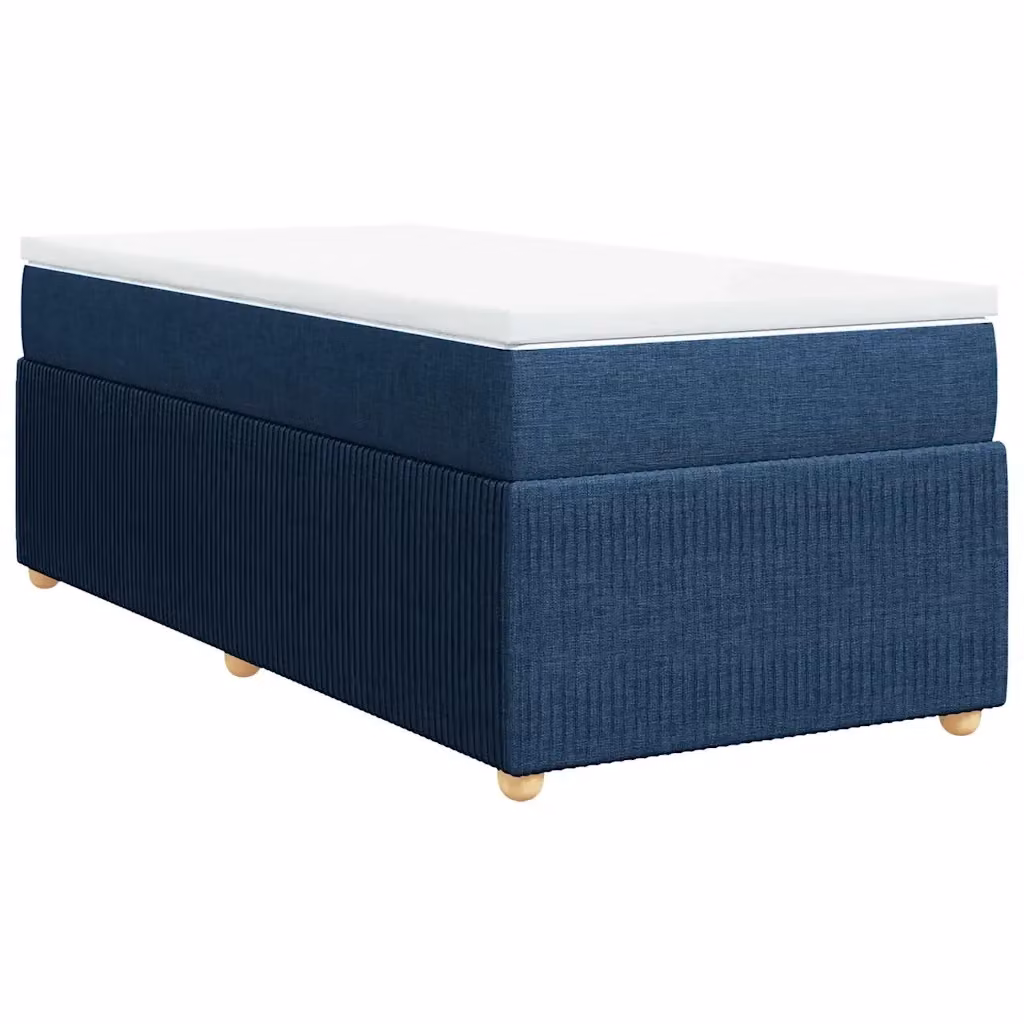 Letto Ibrido con Giroletto a Molle e Materasso vidaXL, Colore Blu e Bianco, L/P/H: 90 x 200 cm – 2