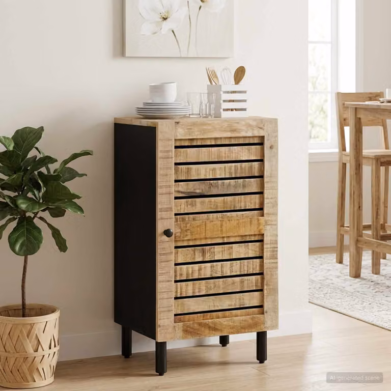 Armadio moderno vidaXL in legno di mango massello marrone L: 40 cm, P: 33 cm, H: 75 cm