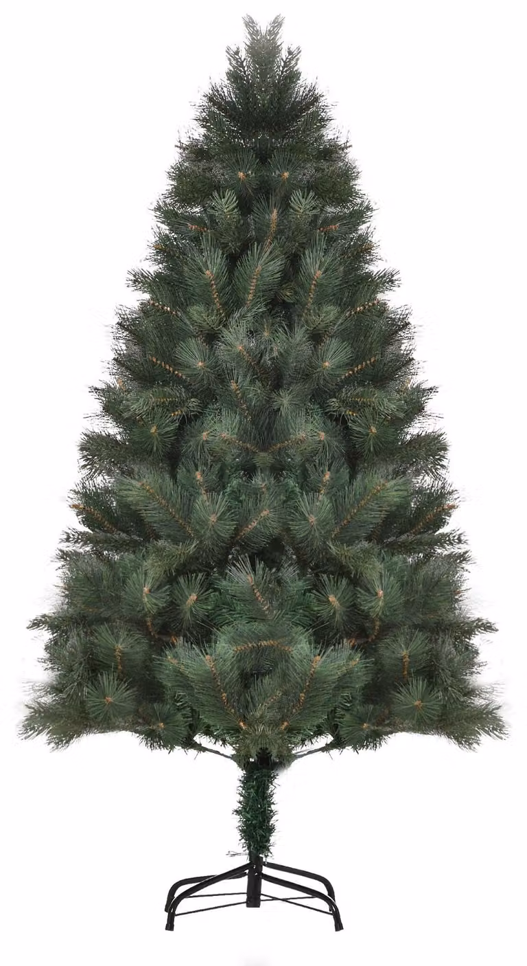 Albero di Natale Ø90 x 180 cm, abete artificiale, fogliame realistico, verde