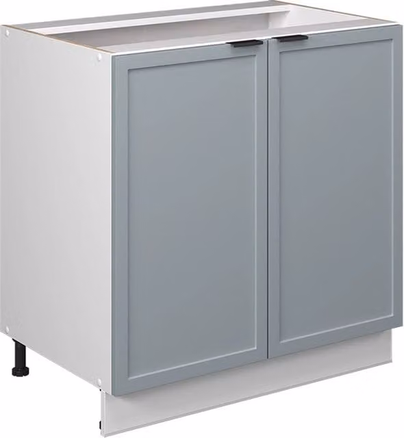 Mobiletto base cucina Vicco Fame-Line Blu-grigio chiaro e Bianco, L: 80 cm