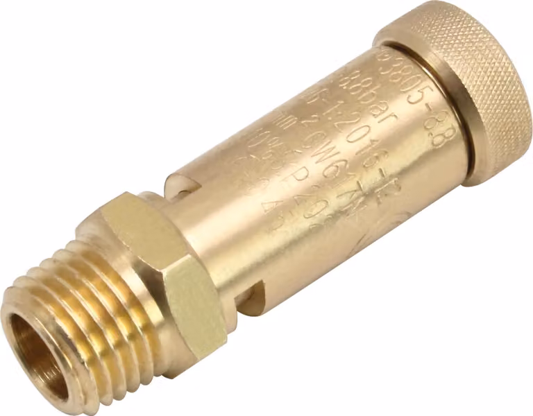 Valvola di sicurezza 1/4" 8 Bar per compressore d'aria