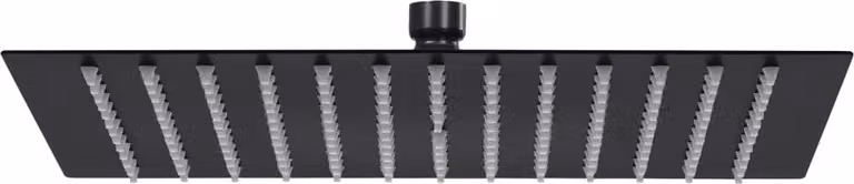 The Living Store Doccia a pioggia in acciaio inox 25x25 cm Quadrato Nero