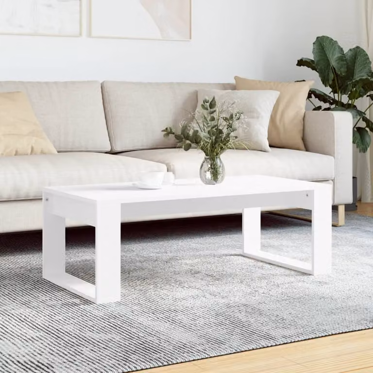 Maison Exclusive - Tavolino bianco 102x50x35 cm Materiale ligneo