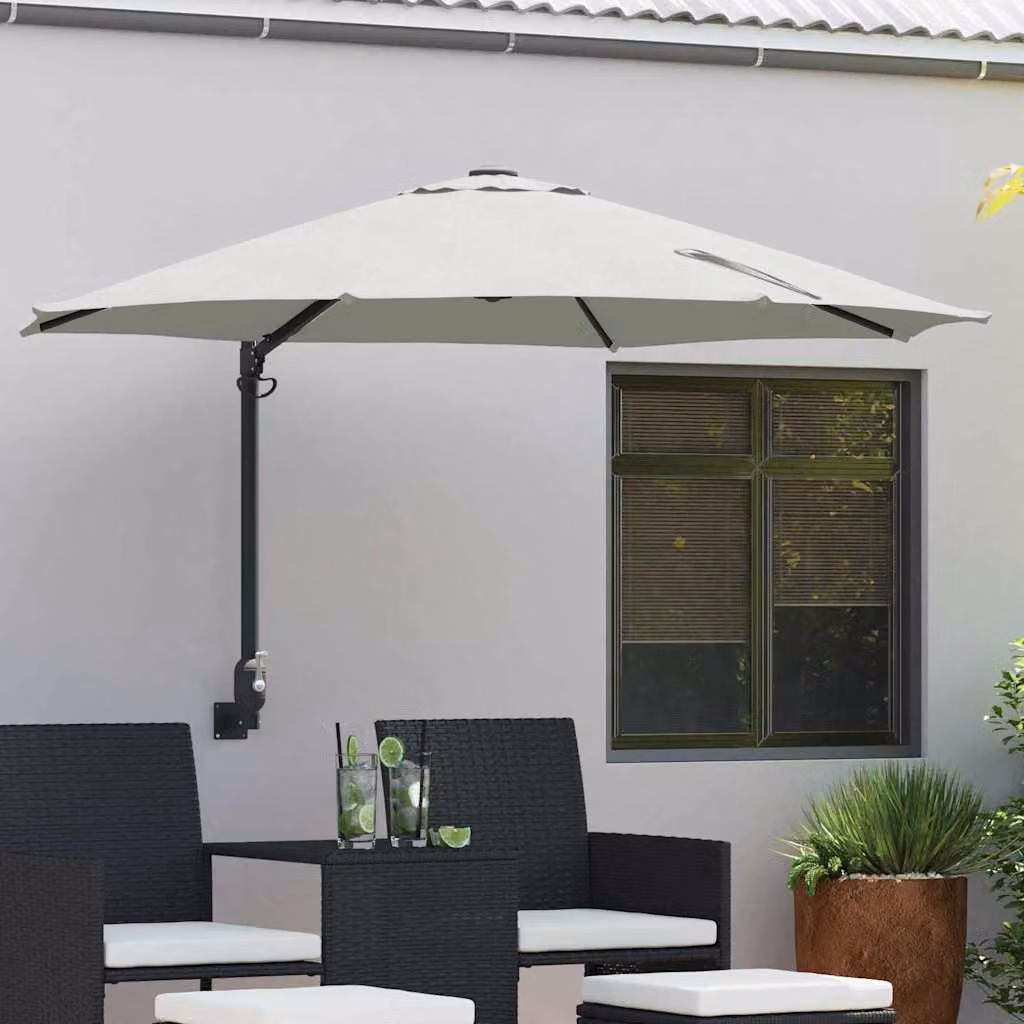 Maison Exclusive - Ombrellone da giardino, 248 x 248 x 148 cm, poliestere e acciaio, colore sabbia