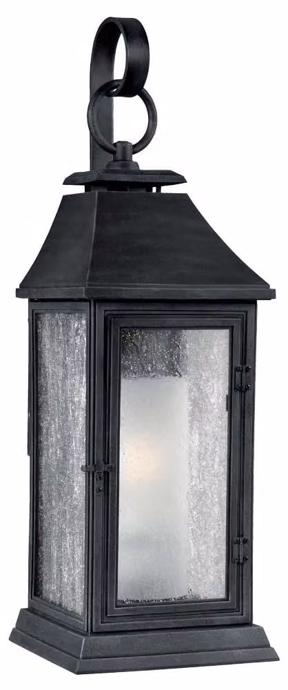 Applique da esterno in stile retrò, zinco invecchiato scuro, E27 60W, Shepherd Feiss