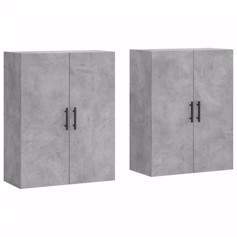 Mobili a Parete 2 pz Grigio Cemento 69,5x34x90 cm