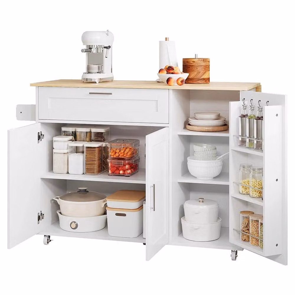 Tavolo da cucina pieghevole Xylo moderno in finitura quercia e bianco, L 132,5 x P 44 x H 90 cm – 2