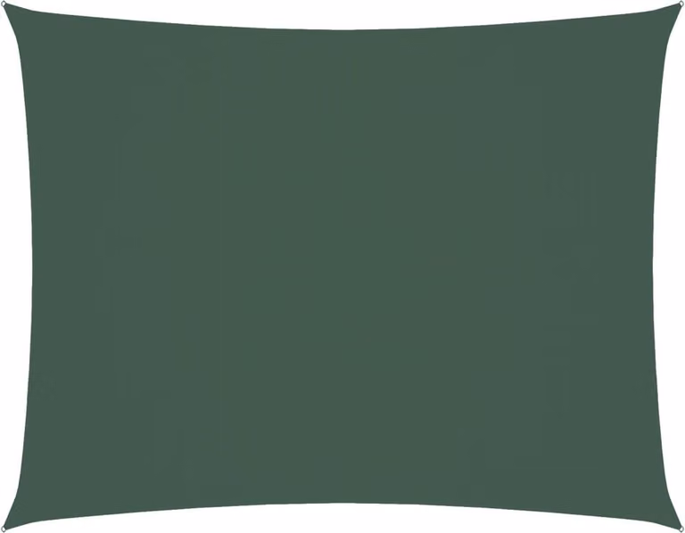 Parasole a Vela Oxford Rettangolare 3x4,5 m Verde Scuro