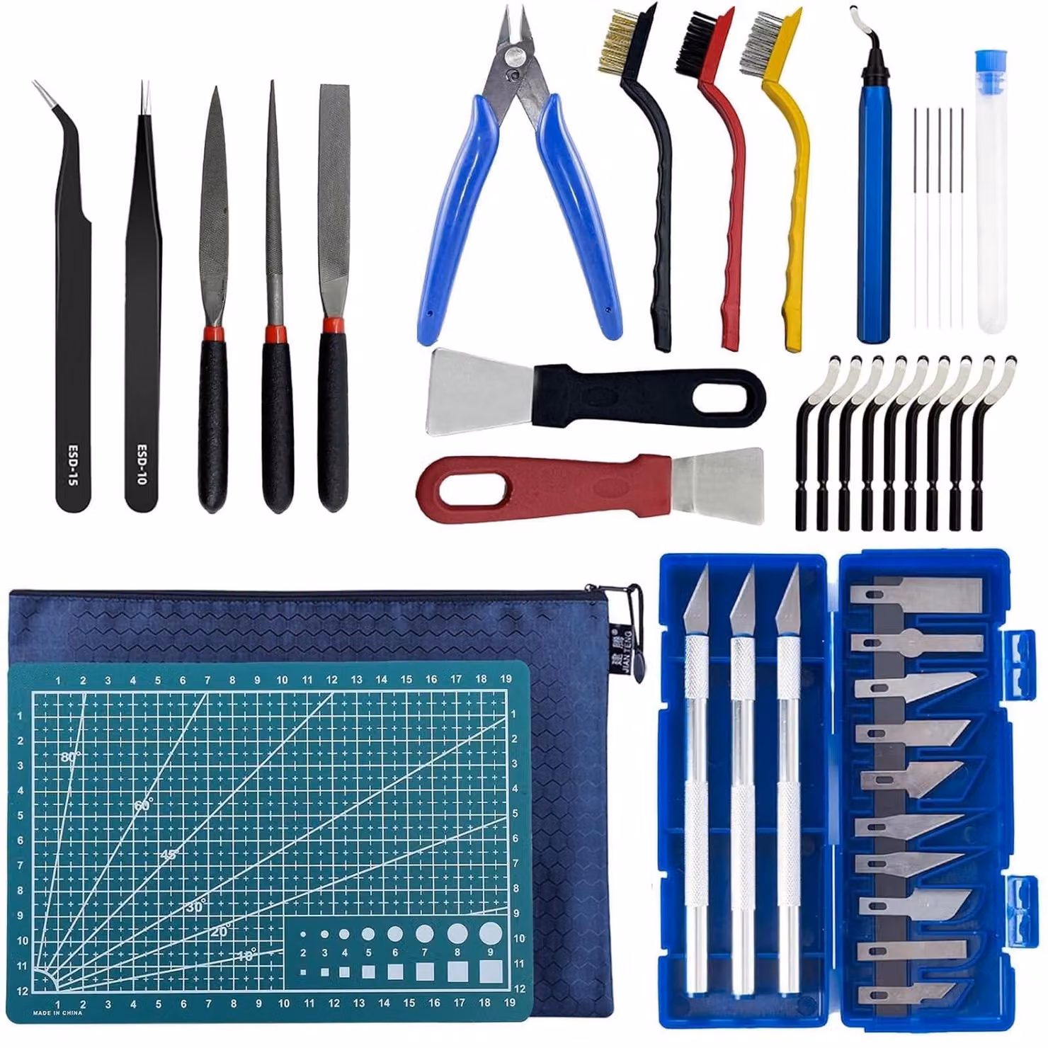 Omgoods - Kit di strumenti per stampanti 3D, 42 pezzi per manutenzione e pulizia