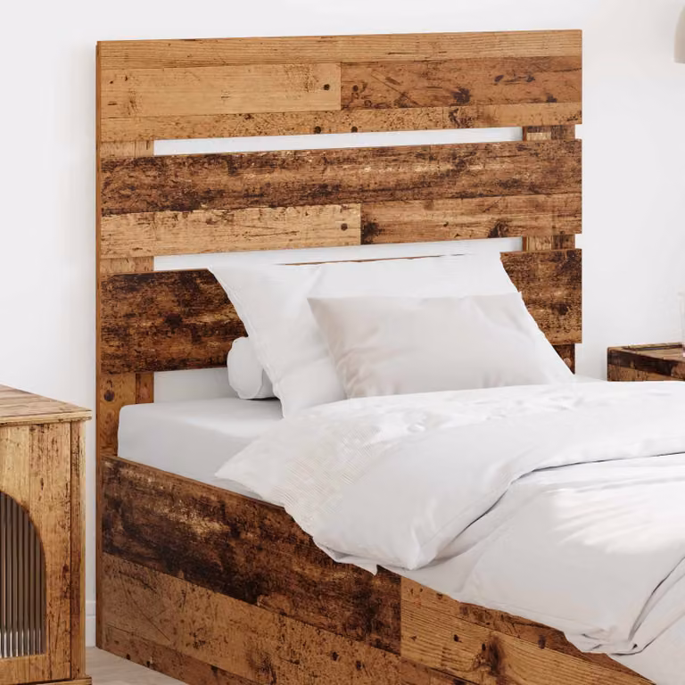 Testiera per letto vidaXL in legno ingegnerizzato effetto legno vecchio marrone con finitura opaca