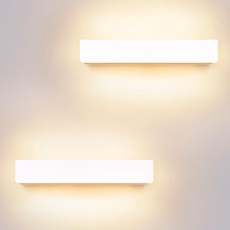 Lampada da parete esterna a LED, 10 W, nera, con 2 sorgenti luminose, resistente all'acqua