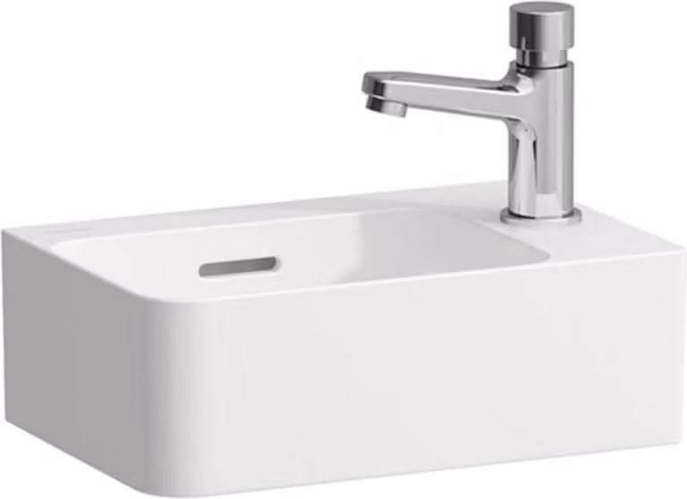 LAUFEN VAL lave-mains, 1 trou de robinetterie à droite, avec trop-plein, 340x220mm, H8152804001061, H8152804001061