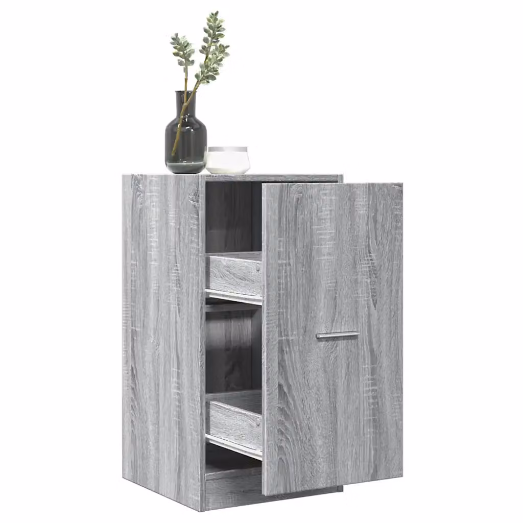 Armadietto da farmacia a parete vidaXL Grigio Sonoma con cassetti e ante, L: 40 cm, P: 41 cm, H: 77,5 cm