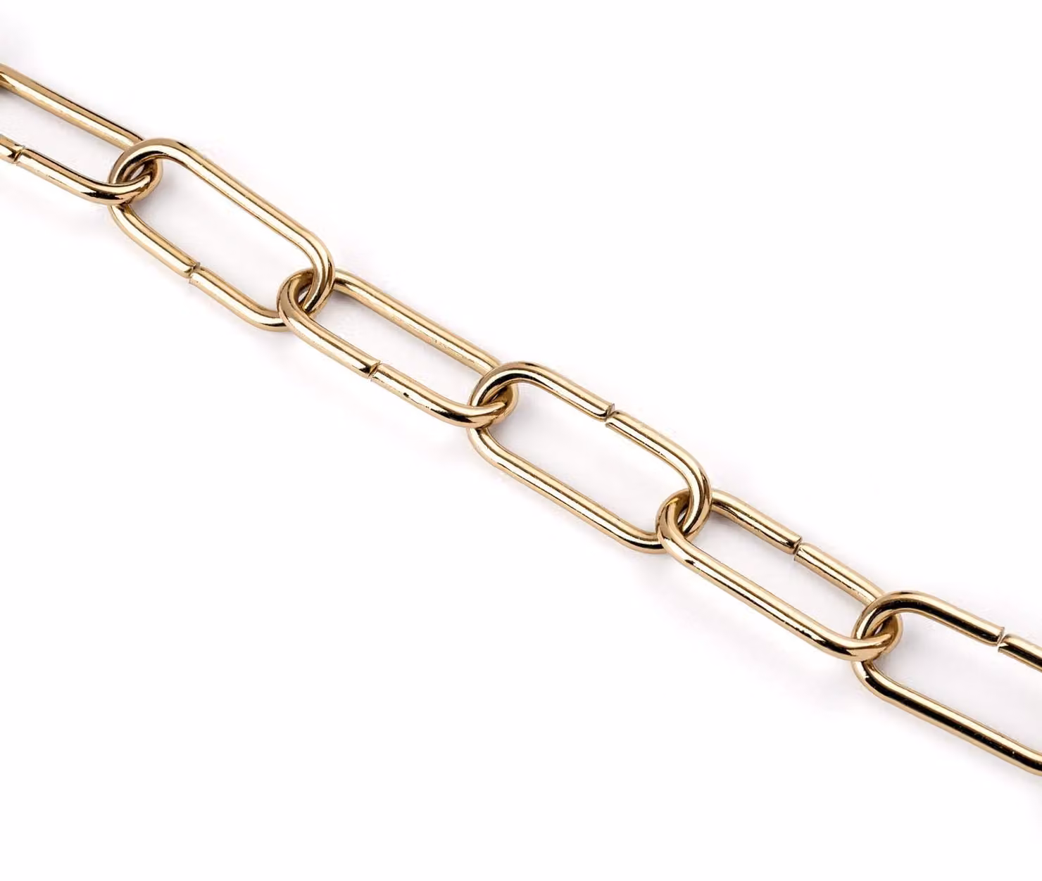 Catena per lampadario - Catena a maglie - 1 m - Oro - 4 mm