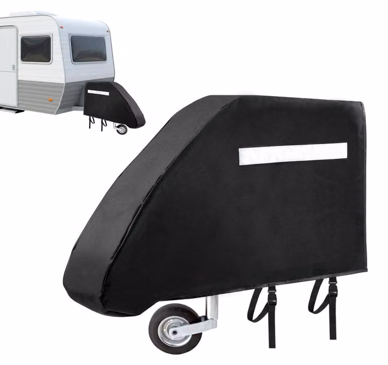 Copertura universale per il timone dei camper, realizzata in tessuto Oxford 600D, impermeabile e resistente agli agenti atmosferici, con strisce riflettenti