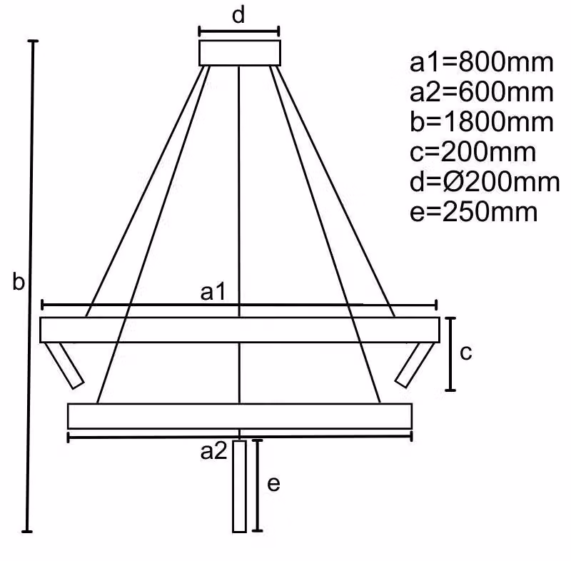 Lampada a sospensione a LED con cavo + telecomando, 140W - J7304/B