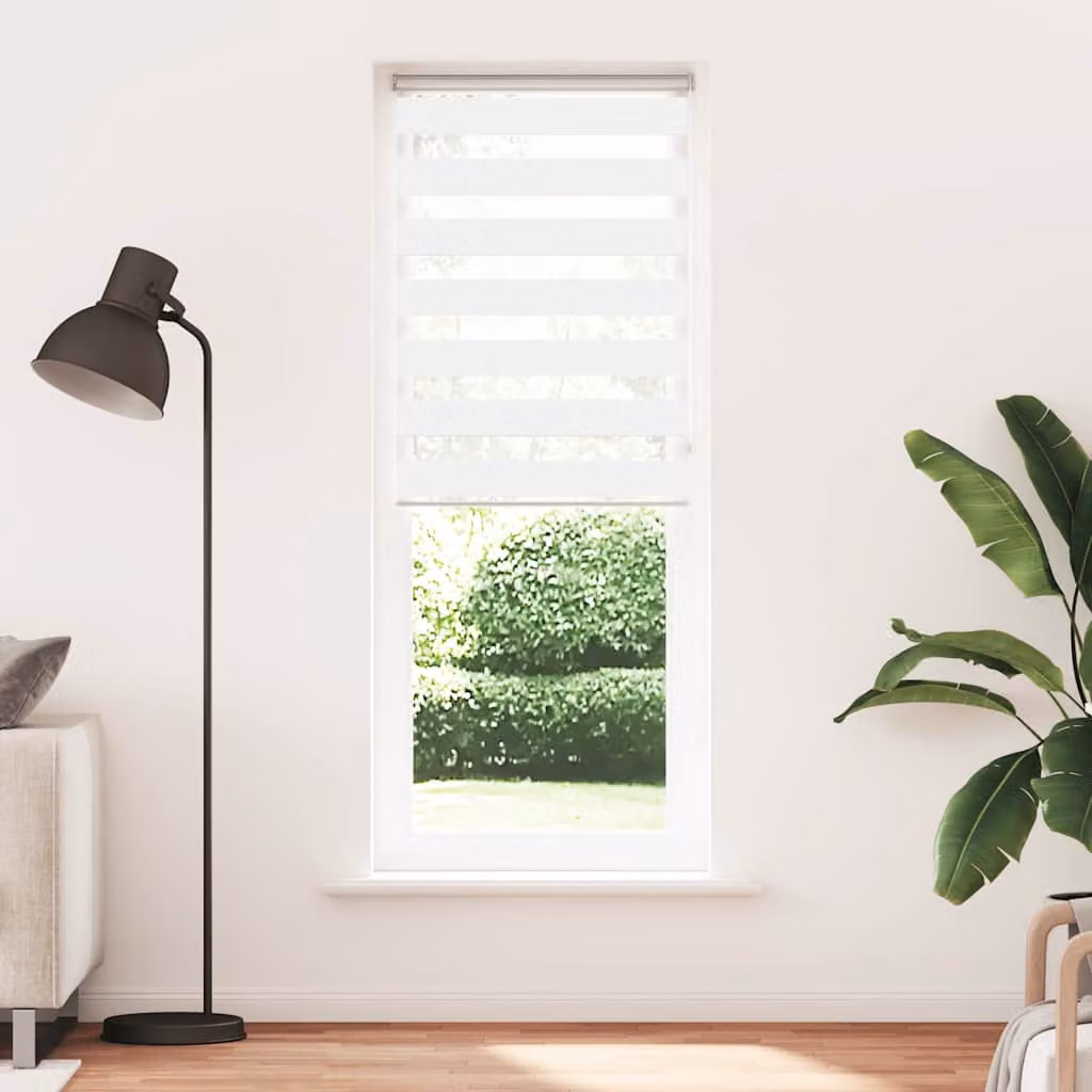 vidaXL Tenda a Rullo Zebra Larghezza Tessuto 85,9 cm Poliestere