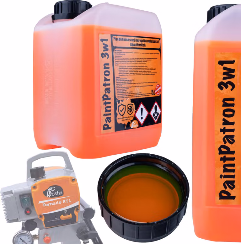 Rosfix Kit di manutenzione per impianti di verniciatura – Olio Smoox 0,25 L + Liquido 3 in 1 5 L | Compatibile con Graco, Wagner, Titan | Manutenzione professionale