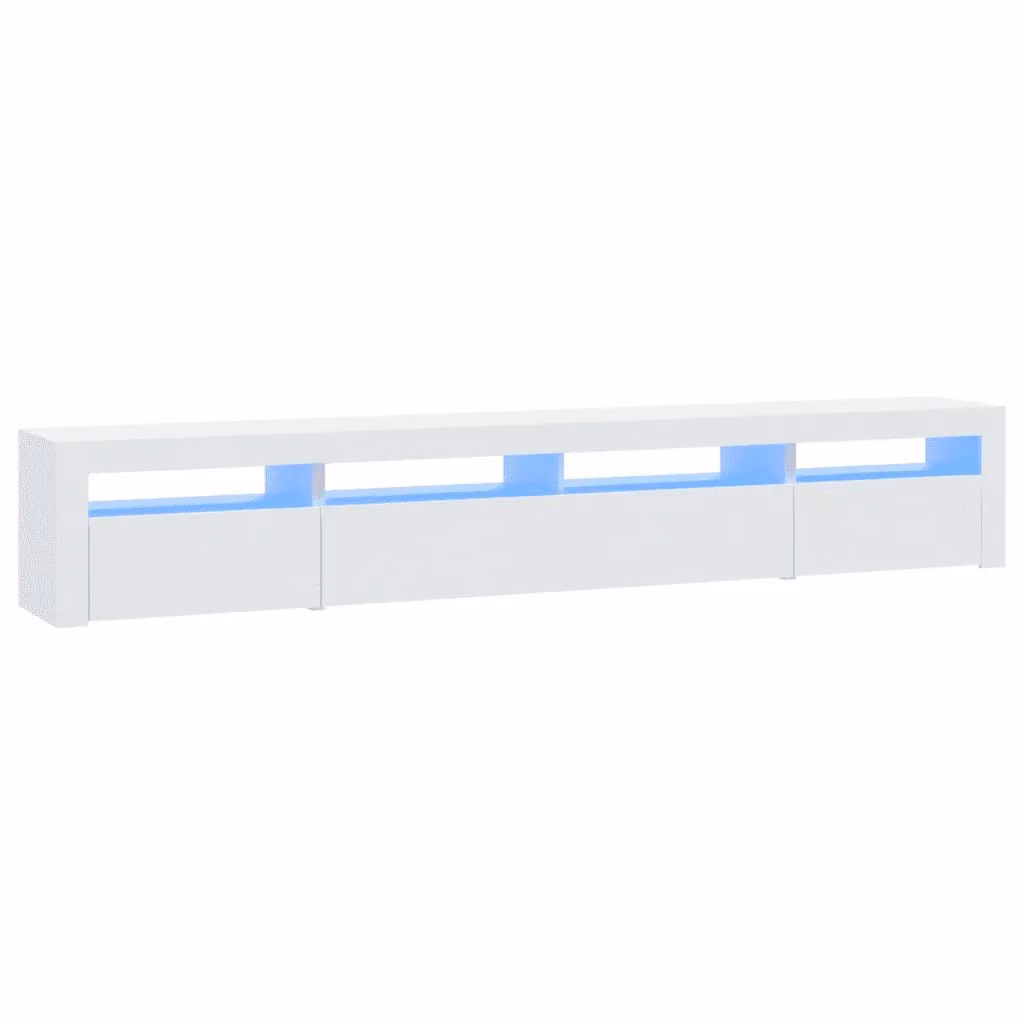 Mobile Porta TV Moderno vidaXL Bianco con Luci LED Integrate L: 240 cm, P: 35 cm, H: 40 cm – 2