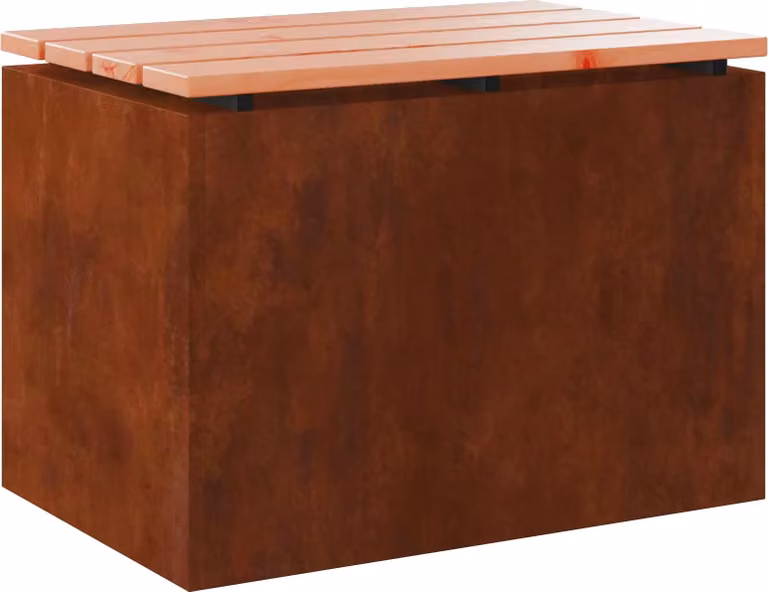 Panchina da giardino Ruggine 60 x 40 x 43 cm acciaio corten