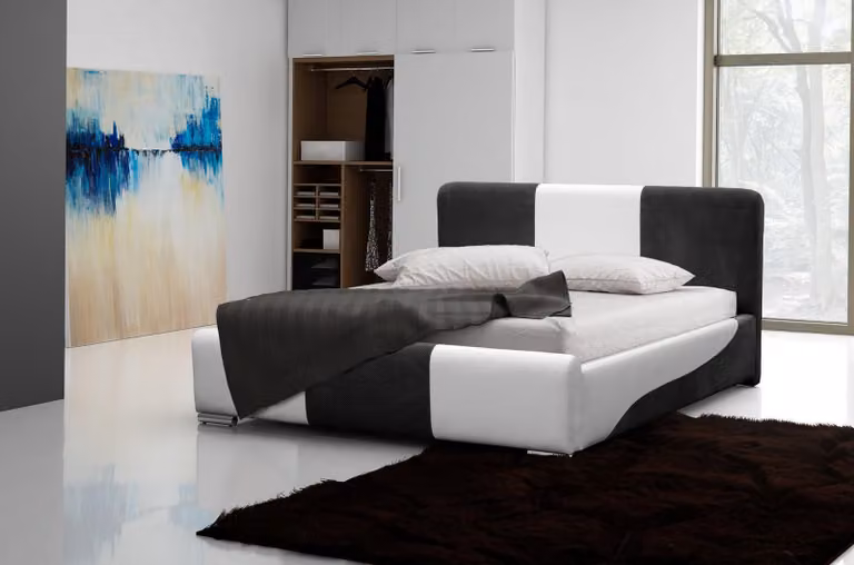 Bett Bettrahmen Schlafzimmer Design Doppel Hotel Modern Stoff 160x200 Betten
