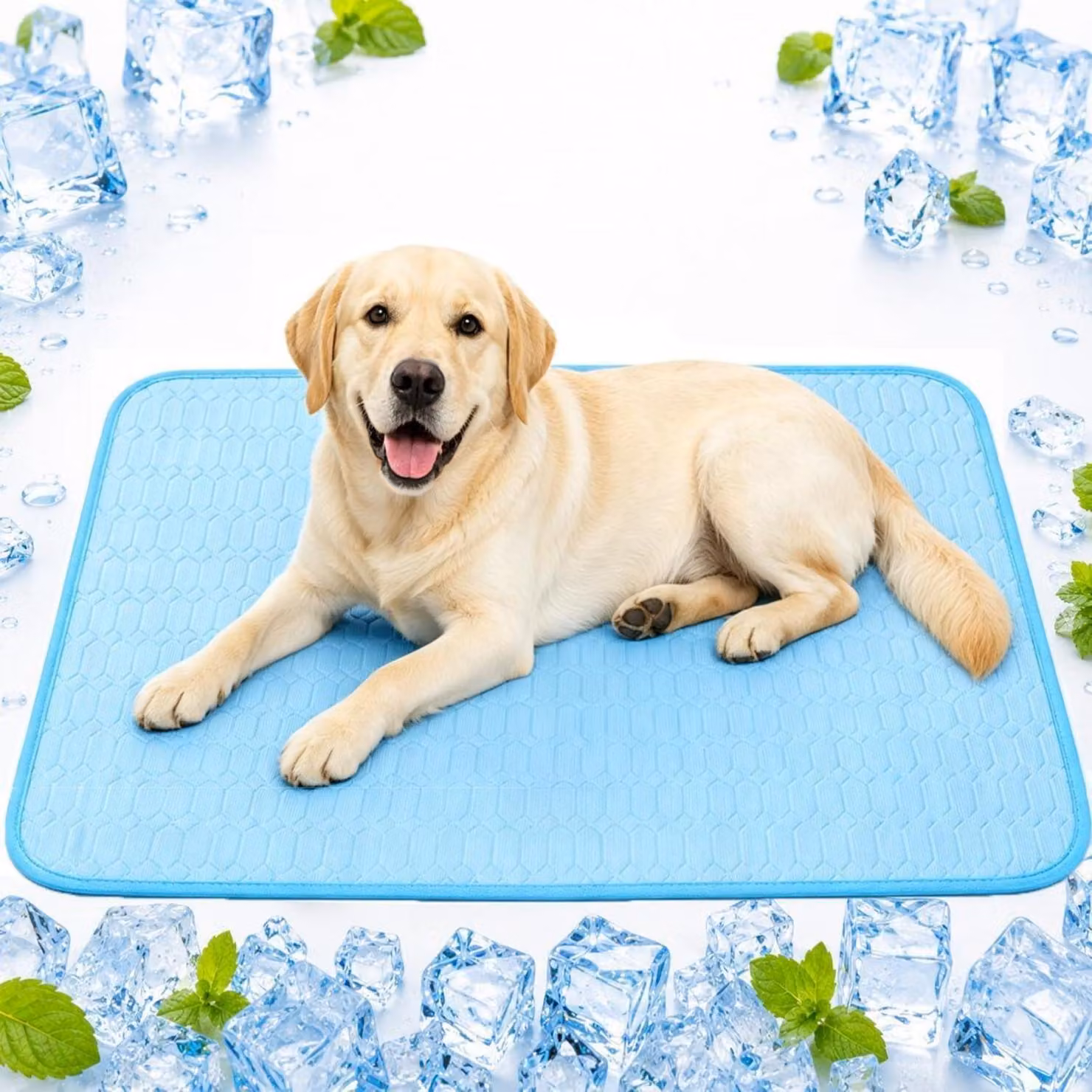 Tappetino refrigerante per cani, 70 x 50 cm, lavabile, auto-raffreddante, ideale per l'estate, da utilizzare in casa o in auto