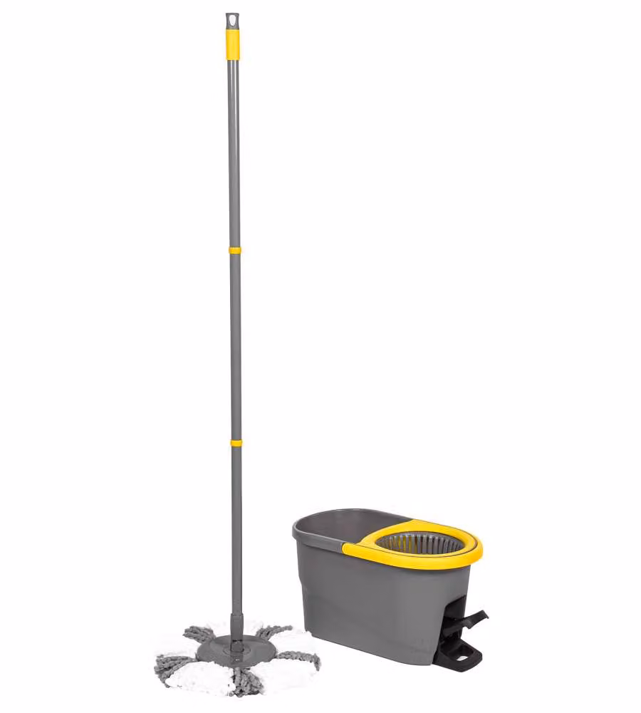 Apex Spin Mop Espresso 360 Completo - Sistema Lavapavimenti Grigio/Giallo