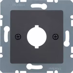 Berker 14311606 Piastra centrale per dispositivo di segnalazione e comando Ø 18,8 mm antracite opaco/velluto Piastra centrale