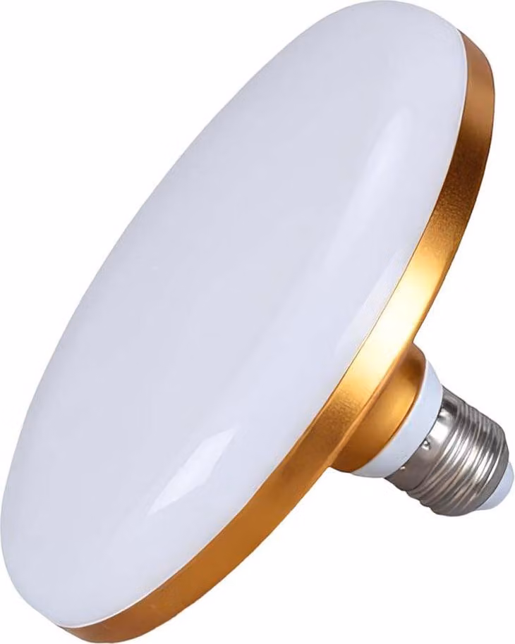 Avizar, plafoniera a LED E27 40W 6500K, design a disco, bianco/oro