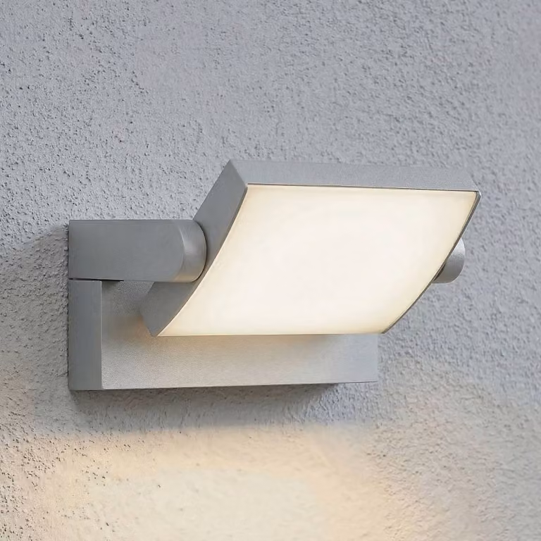 Applique da esterni a LED Sherin Lindby, Alluminio / Grigio / Zincato, Alluminio, Moderno, Applique LED da esterni