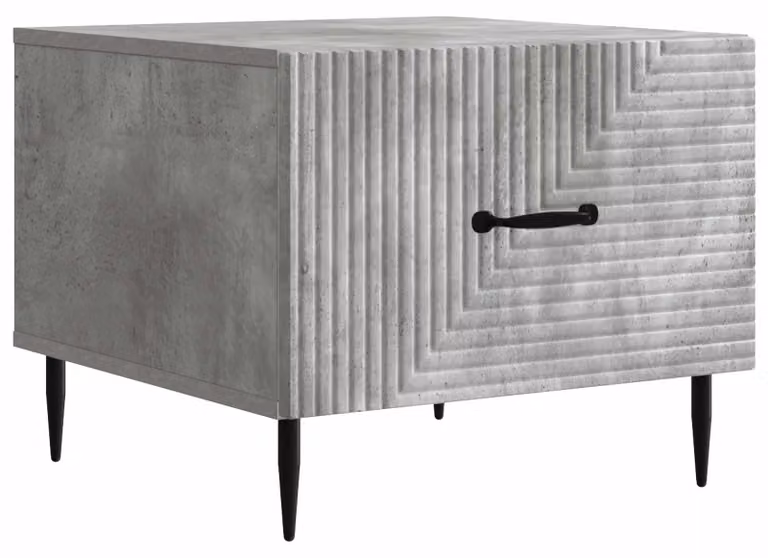 Tavolino da salotto con cassetto Grigio Cemento 49 x 50 x 40 cm