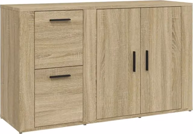 Credenza Buffet da pranzo in Legno Multistrato Rovere Sonoma L: 100 cm, P: 33 cm, H: 59,5 cm