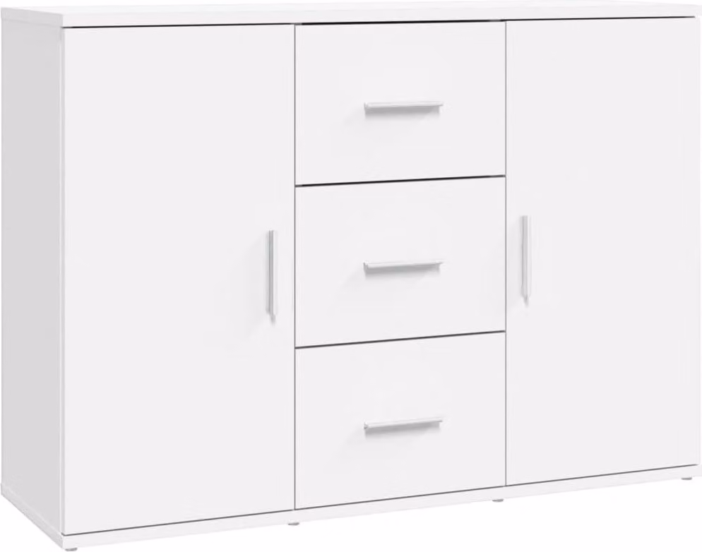 Credenza Bianca 91x29,5x65 cm in Legno Multistrato
