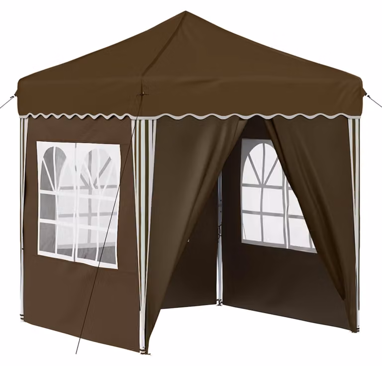 Tenda per feste a pop-up 195 x 195 x 245 cm Tortora