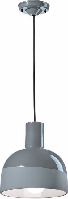 Lampadario a sospensione Ferroluce Caxixi in ceramica stile Art Déco colore grigio con 1 luce E27