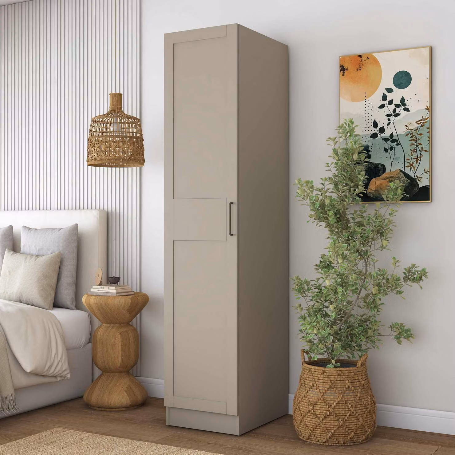 Skye Decor, armadio di alta qualità, color sabbia, 45 cm | 100% melaminico | Montaggio a parete