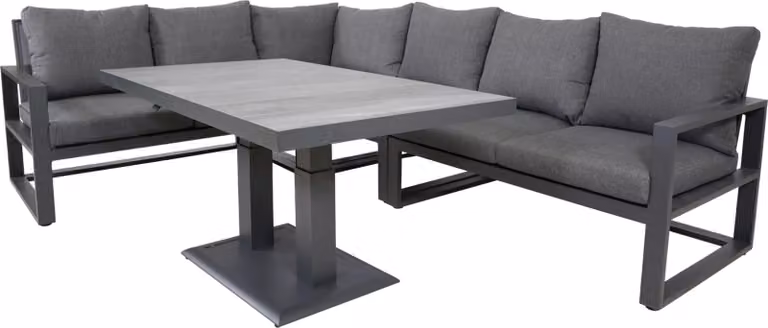Set angolo salotto - alluminio - 3 pezzi - 137x80x86 cm