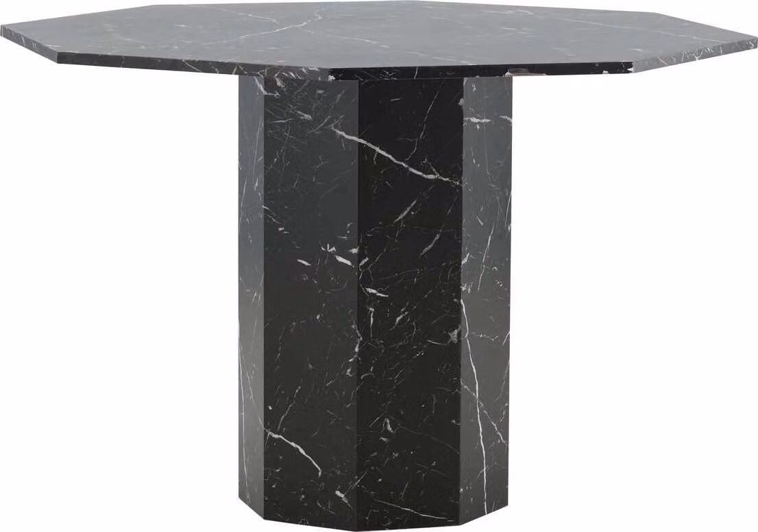 FURNLUX Tavolo da pranzo Marbs Marble Black 110cm / Hauptfarbe: Schwarz / Dimensioni: 110 x 110 x 75 cm