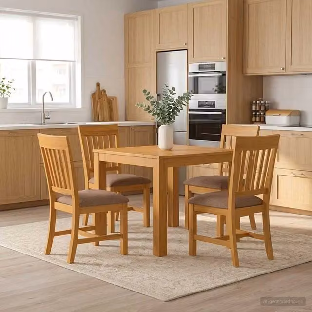 Set da pranzo 5 pz Grigio Legno di Quercia Massello 3430332