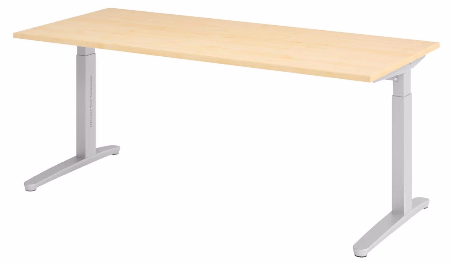 Scrivania bümö Serie XB - Finitura: acero, struttura: argento, dimensioni: 180 x 80 cm