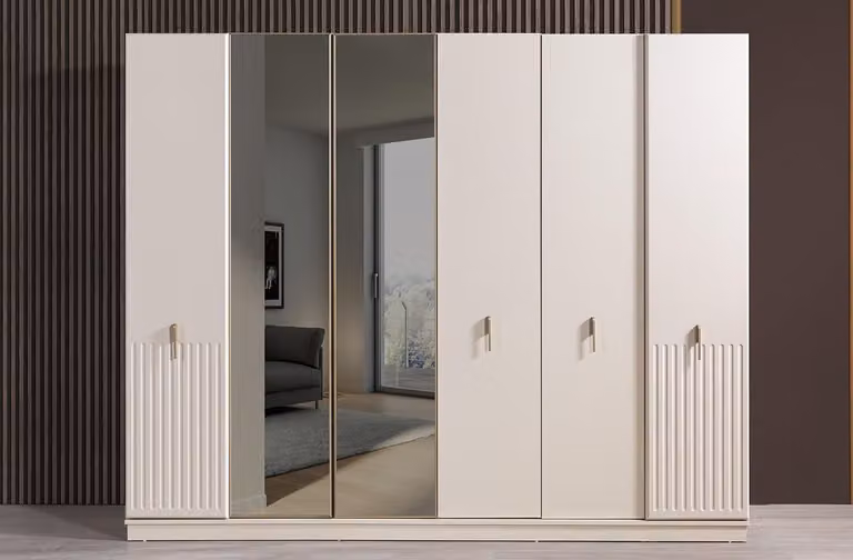 Armadio, stile moderno, colore bianco, nuovo, pratico, camera da letto spaziosa