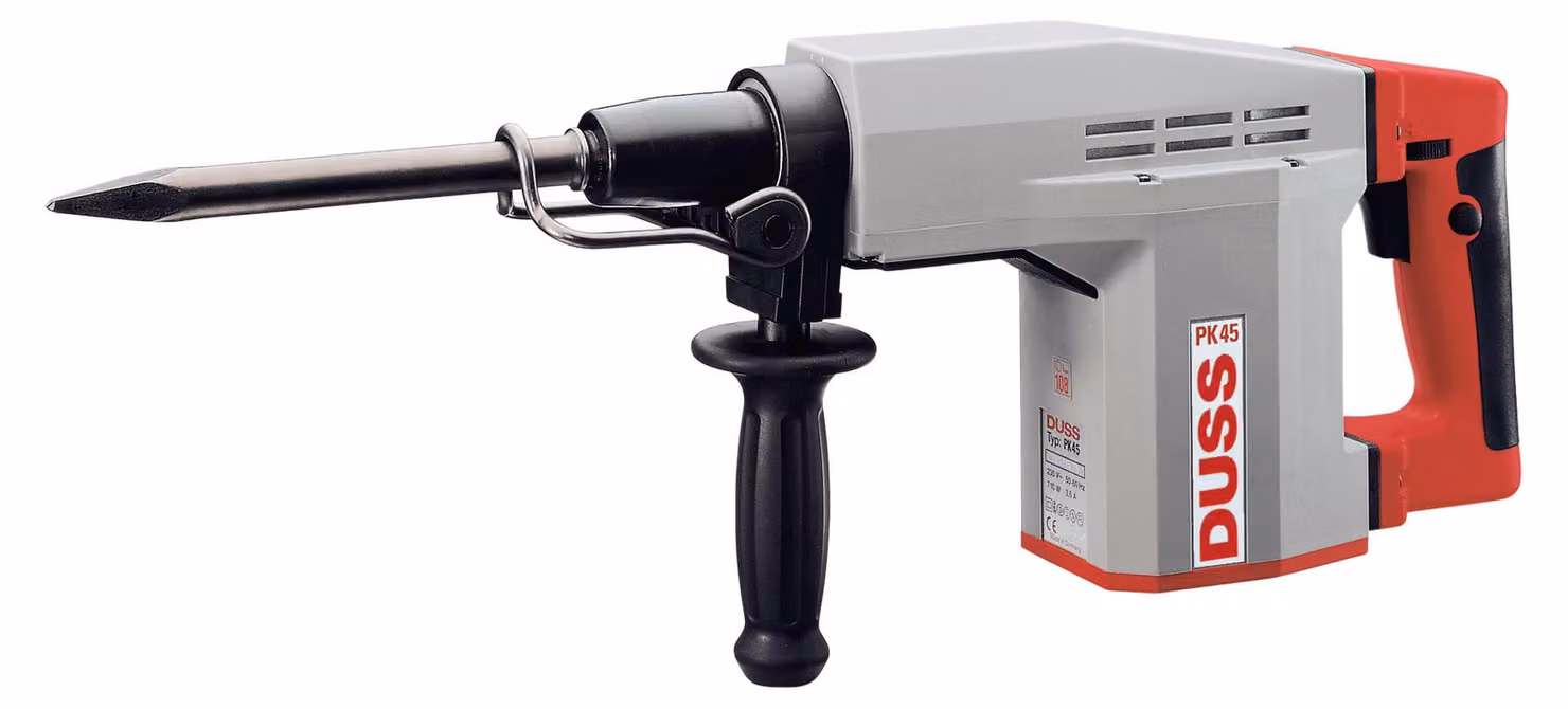Martello a scalpello Duss PK 45 SET 16 mm, 710 watt, incl. scalpello piatto + scalpello a punta