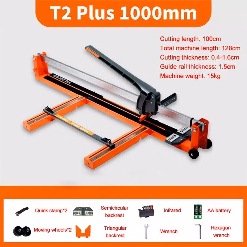 Tagliapiastrelle manuale BM-980T – modello a spinta e trazione – strumento per la posa di piastrelle di alta precisione – lunghezza di taglio fino a 1000 mm