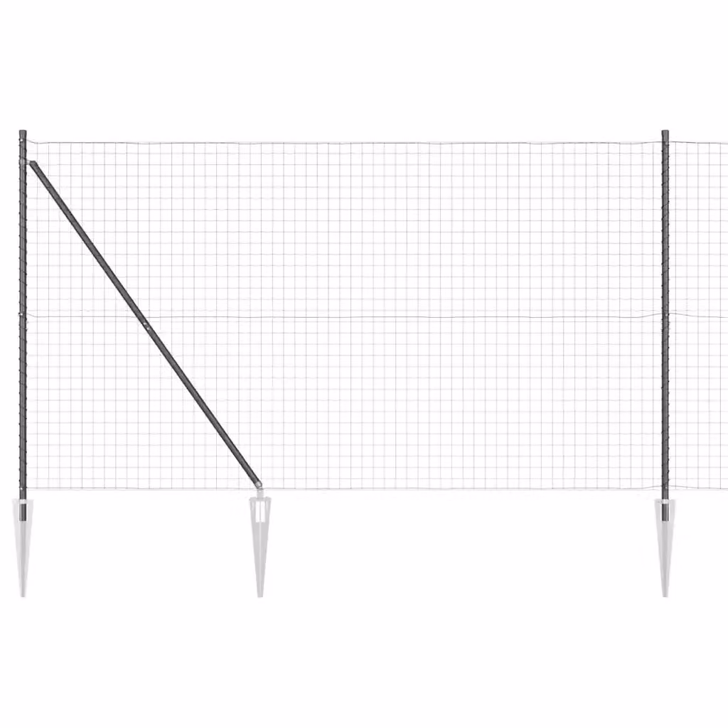 Recinzione VIDAXL in acciaio e PVC rivestito grigio, H: 150 cm, L: 10 m – 2
