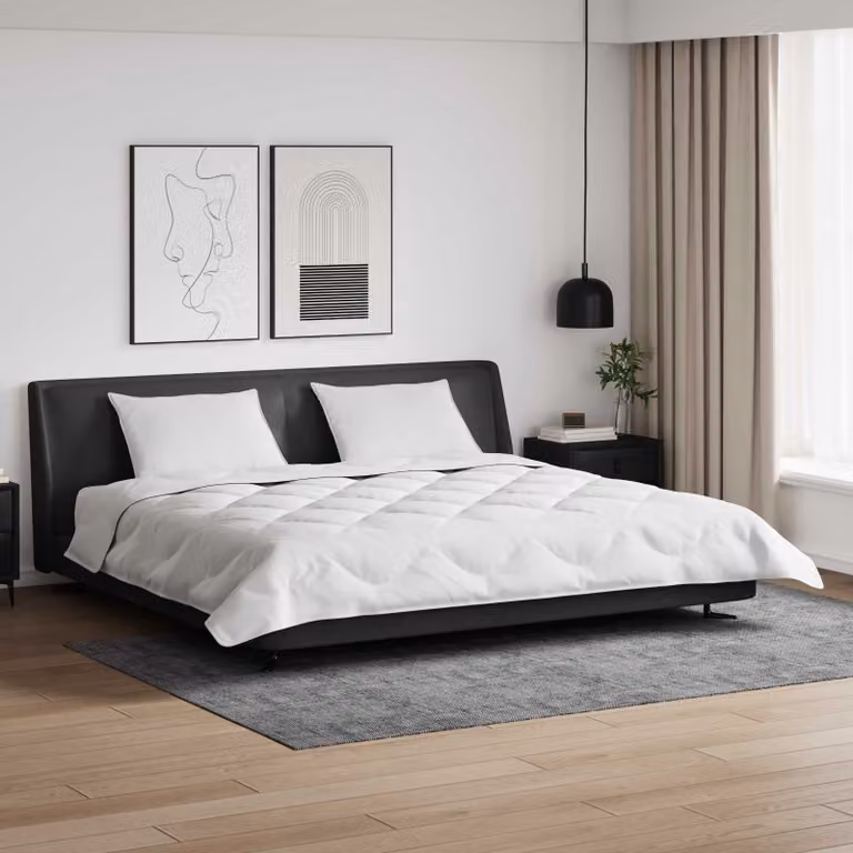 Set di 3 pezzi vidaXL composto da piumone invernale e cuscini in microfibra bianca per adulti