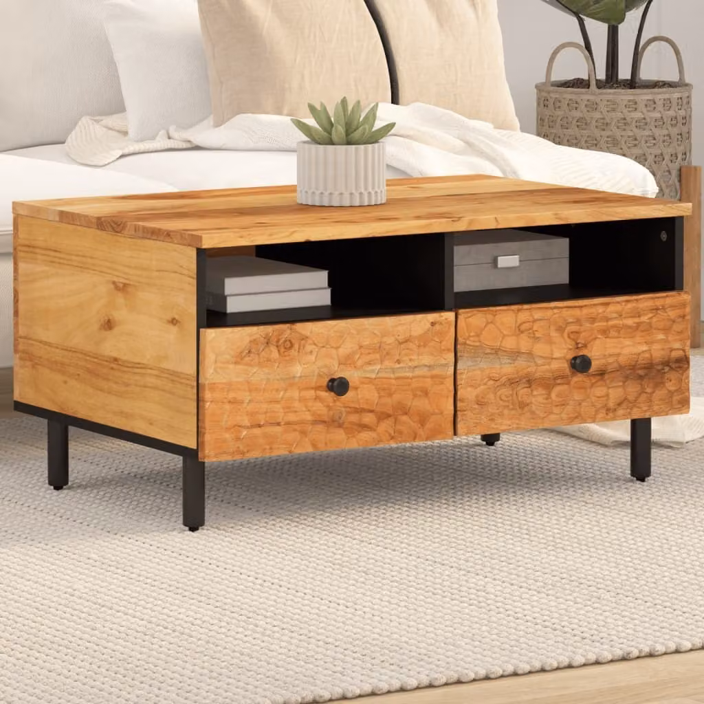 Maison Exclusive - Tavolino da caffè 80x54x40 cm, in legno massello di acacia