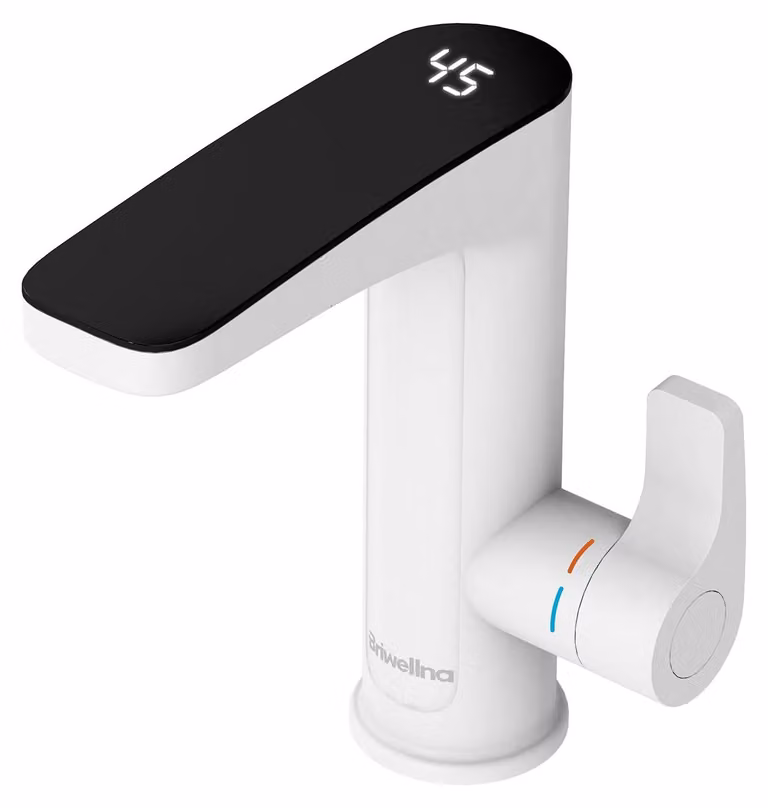 Rubinetto elettrico per acqua calda, 220V, digitale, istantaneo, colore bianco