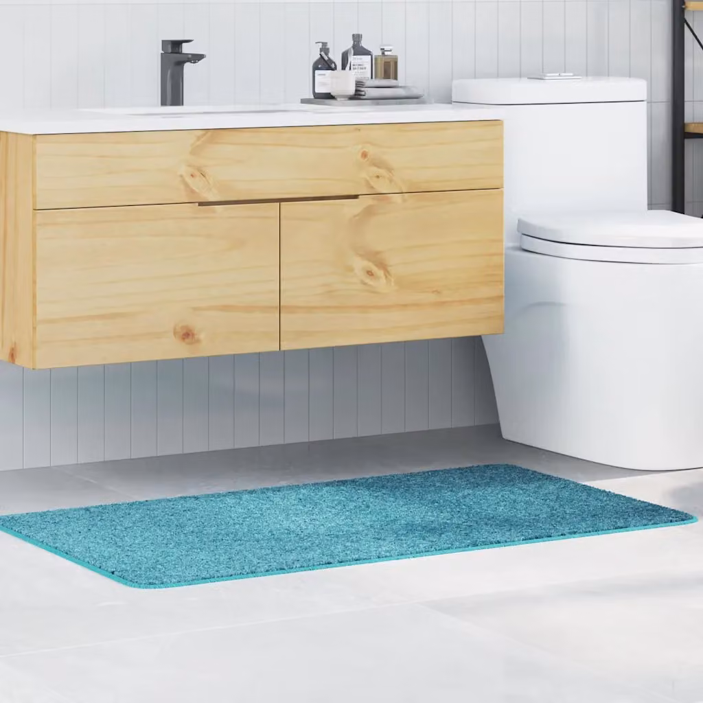 Tappetino da bagno antiscivolo e lavabile vidaXL Turchese L: 70 cm, P: 120 cm