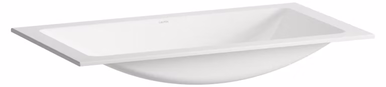 LAUFEN CLASSICS Lavabo à encastrer par le haut, rectangulaire, sans percement pour la robinetterie, sans trop-plein, 800x450x120mm, blanc brillant, H517CL40001121, H517CL40001121